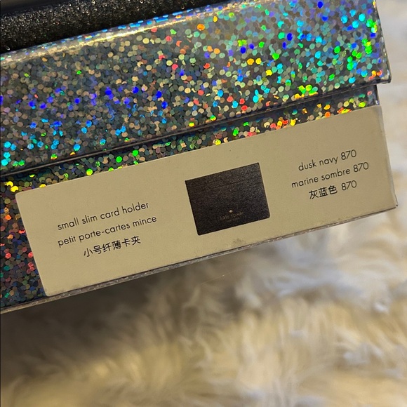 Kate Spade Dusk Navy Glitter Card Holder - Picture 8 of 10